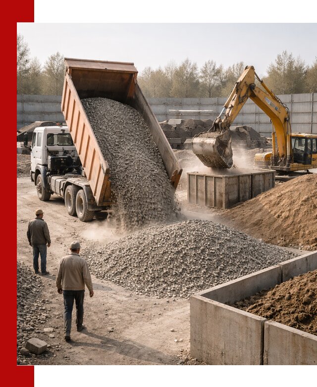 Доставка нерудных материалов с погрузкой и разгрузкой в Фурманове