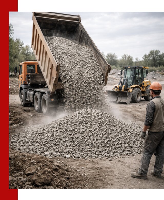 Доставка щебня в Фурманове крупными и мелкими фракциями