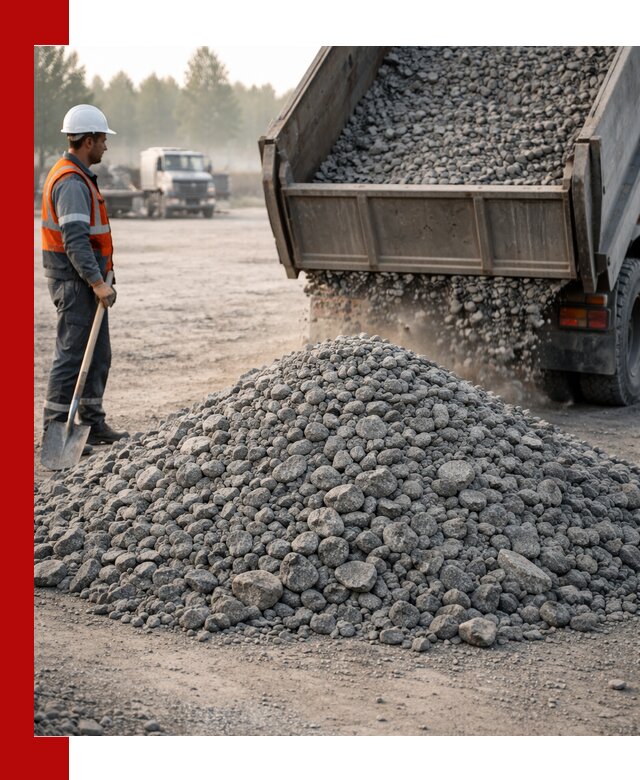 Гранитный щебень фракции 100–201 для строительства в Фурманове