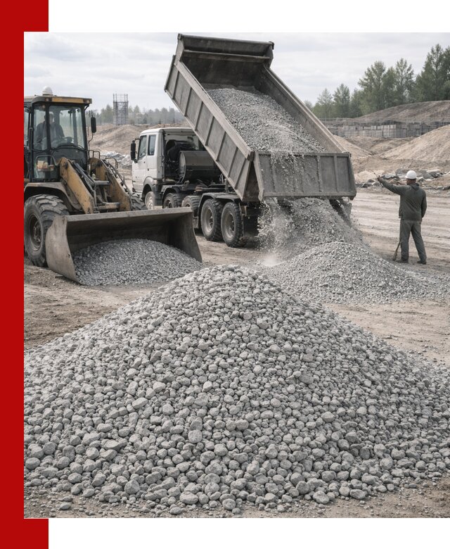 Доставка известнякового щебня фр. 5–20 в Фурманове