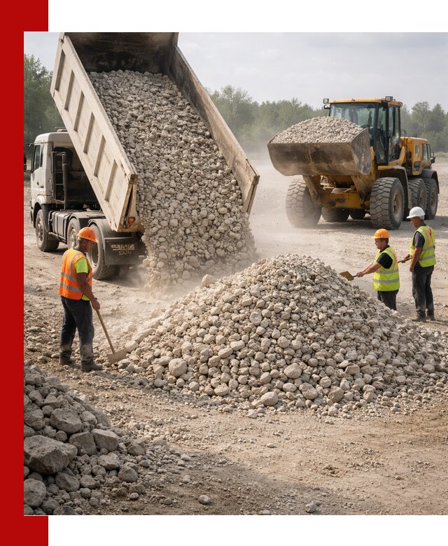 Доставка известнякового щебня фр. 40-70 в Фурманове