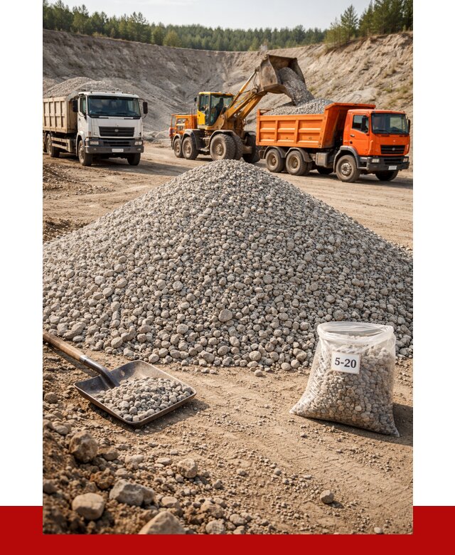 Доломитовый щебень фр. 5-20 в Фурманове от 4279 р. | ПРОНЕРУДФрв
