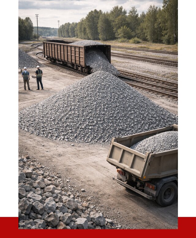 Железнодорожный щебень 20-60 в Фурманове от 1732 р. | ПРОНЕРУДФрв