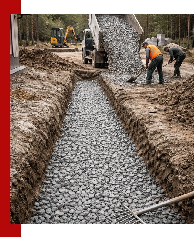 Щебень для дренажа с доставкой в Фурманове высокого качества