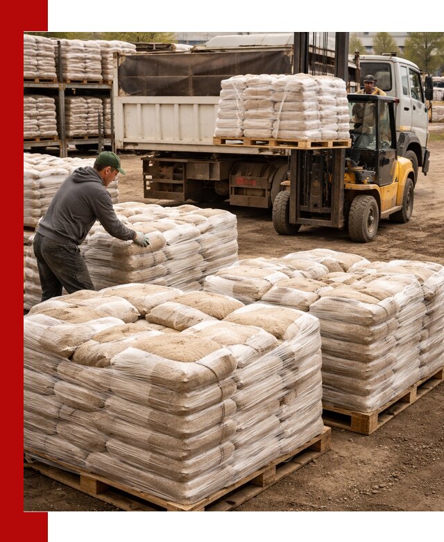 Карьерный песок в мешках с доставкой в Фурманове