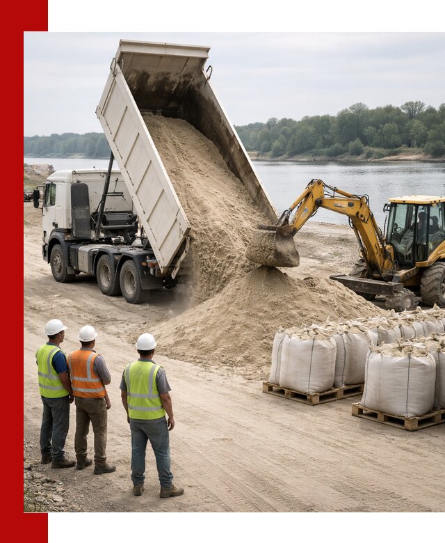 Доставка речного песка в Фурманове самосвалами и погрузкой