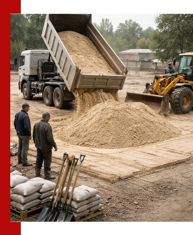 Доставка мытого песка в Фурманове с самосвалами по выгодной цене