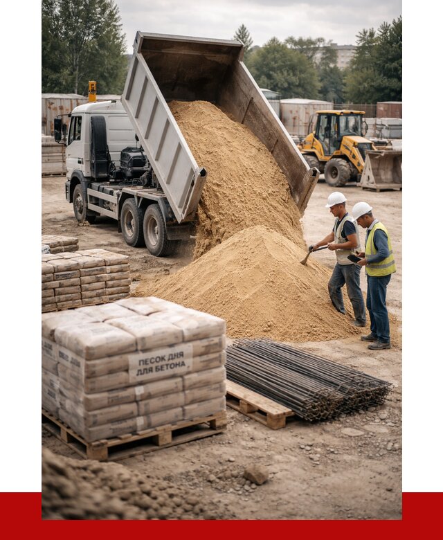 Песок для бетона в Фурманове от 2547 р. с доставкой, ПРОНЕРУДФрв