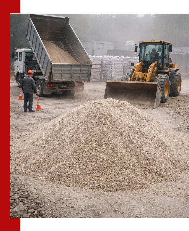 Кварцевый песок фракция 0–8 для стройработ в Фурманове