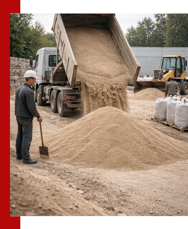 Кварцевый песок фракция 0–3 мм с доставкой в Фурманове
