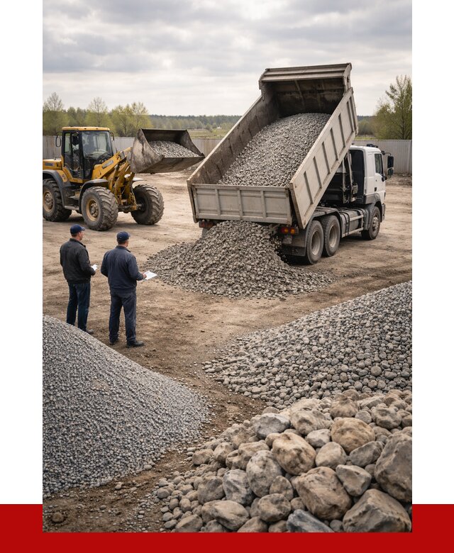 Гравий и камень с доставкой в Фурманове от 4279 р. - ПРОНЕРУДФрв