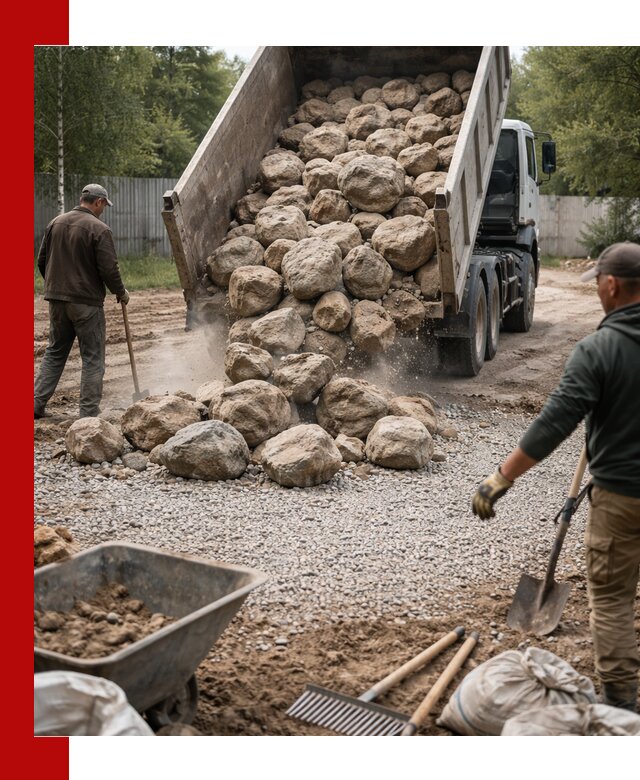 Доставка и укладка булыжника в Фурманове