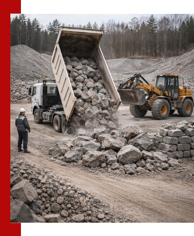 Доставка и продажа бутового гранитного камня в Фурманове