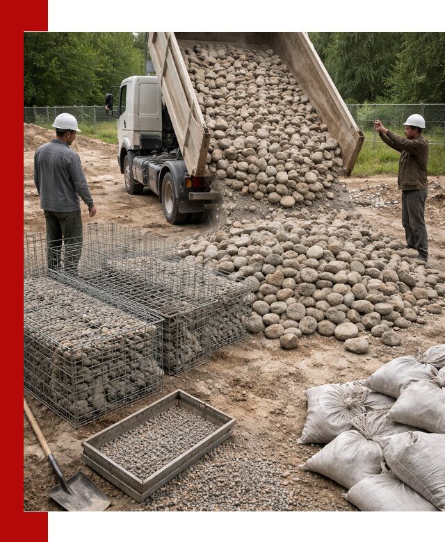 Камень для габионов фракция 70–151 в Фурманове