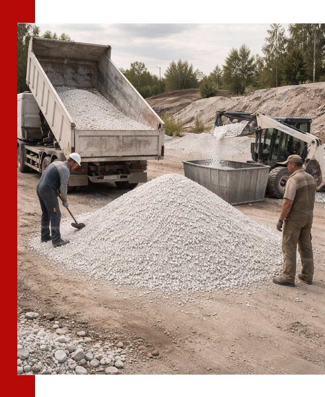 Доставка и продажа белой мраморной крошки в Фурманове