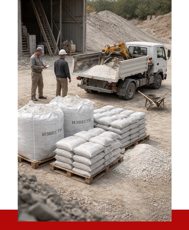Известь строительная в Фурманове с доставкой от 4279 р. | ПРОНЕРУДФрв