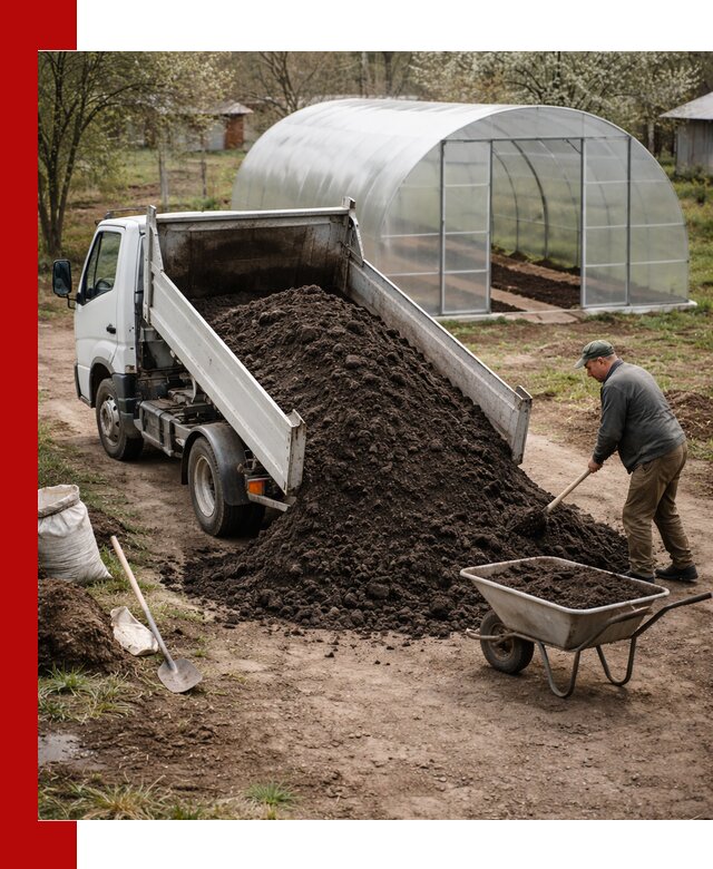 Чернозем для теплицы с доставкой в Фурманове