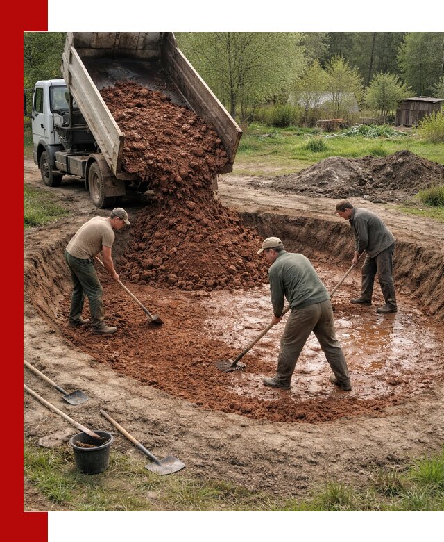 Купить качественную глину для пруда в Фурманове