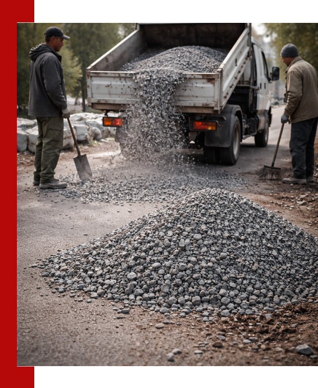 Гранитная крошка для посыпки дорог и тротуаров в Фурманове