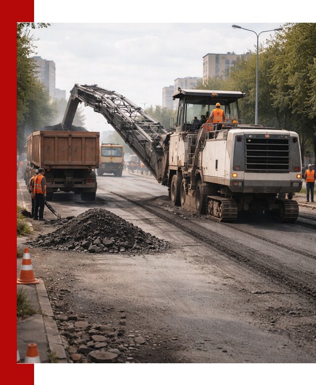 Фрезерованный асфальт в Фурманове — удаление и вывоз старого покрытия