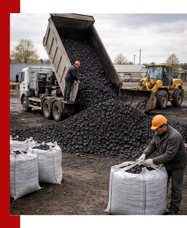 Доставка каменного угля в Фурманове оптом и в розницу