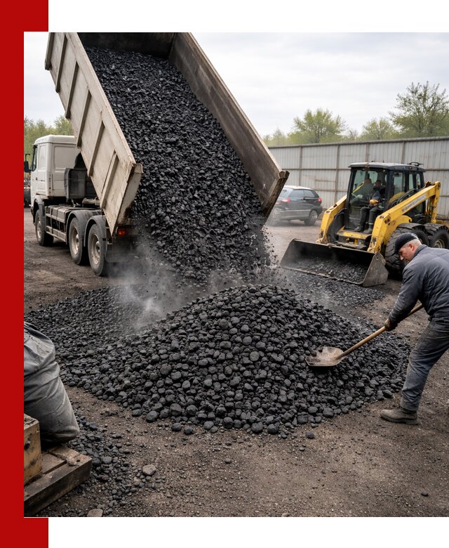 Доставка угля орех в Фурманове оптом и в розницу