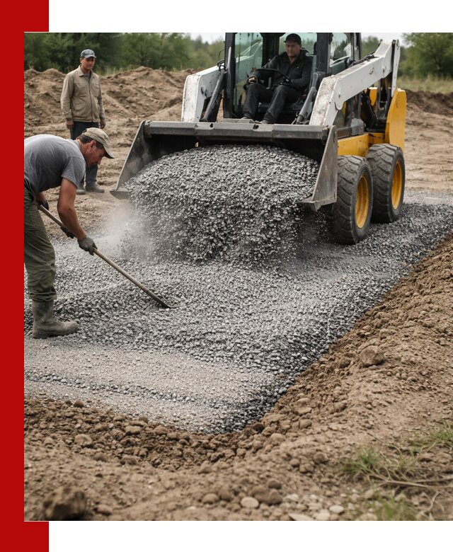 Устройство щебеночной подушки в Фурманове для дорог и фундаментов
